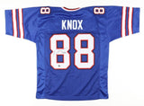 Dawson Knox Signed Bill Jersey (Beckett) Buffalo 2019 #3 Pick Pro Bowl Tight End