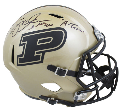 Purdue Mike Alstott A-Train Authentic Signed Full Size Speed Rep Helmet BAS Wit