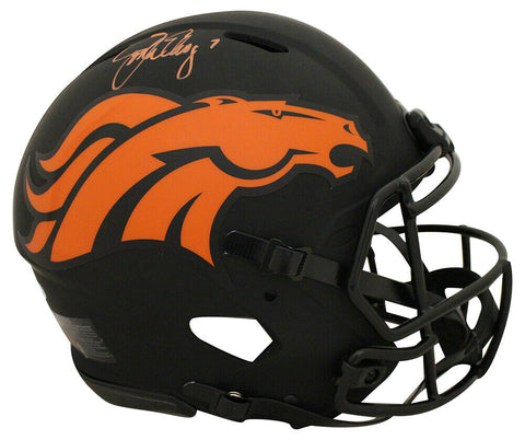 John Elway Autographed Denver Broncos Authentic Eclipse Helmet BAS 28276