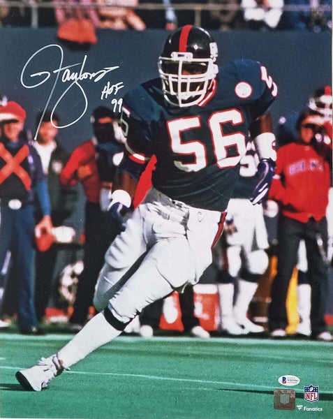 Lawrence Taylor Signed New York Giants 16x20 Photo W/ HOF 99 Beckett Witnessed