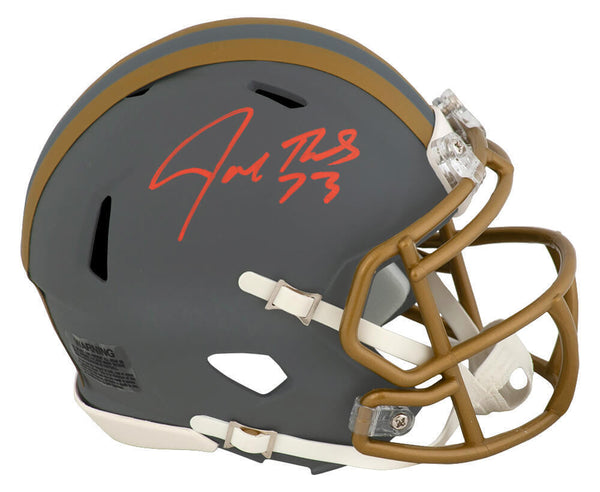 Joe Thomas Signed Browns SLATE Riddell Speed Mini Helmet - (SCHWARTZ SPORTS COA)