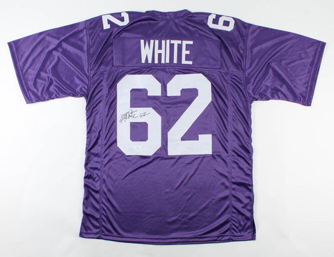 Ed White Signed Minnesota Vikings Jersey (JSA COA) 4xPro Bowl Offensive Lineman