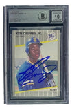 Ken Griffey Jr Signed Mariners 1989 Fleer #548 Rookie Card BAS Graded 10