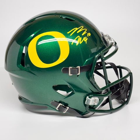 Bo Nix Autographed Signed Oregon Ducks FS Replica Helmet Beckett Broncos