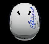 Eric Dickerson Signed Los Angeles Rams Speed Full Size White Matte Helmet w- Ins