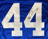 Ahmad Bradshaw New York Signed Blue Football Jersey JSA Hologram