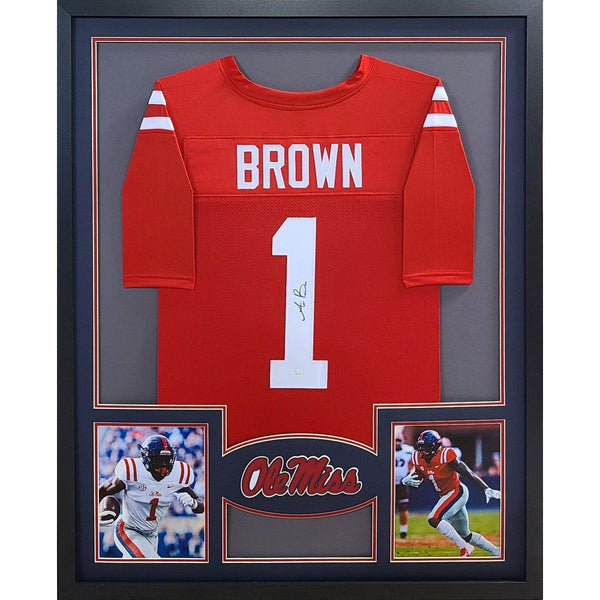 A.J. Brown Autographed Signed Framed Ole Miss Rebels Jersey JSA