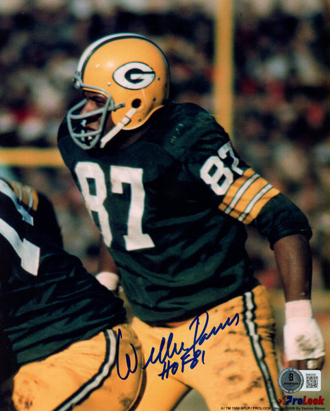 Willie Davis Autographed Green Bay Packers 8x10 Photo HOF Beckett 47840