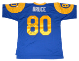 ISAAC BRUCE SIGNED ST LOUIS RAMS #80 MITCHELL & NESS JERSEY BECKETT W/ HOF 20