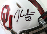 Sims, Owens, White Signed Sooners 'Bring the Wood' Mini Helmet - Beckett W Auth