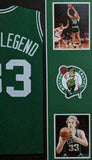 FRAMED BOSTON CELTICS LARRY BIRD AUTOGRAPHED SIGNED JERSEY LARRY BIRD HOLO