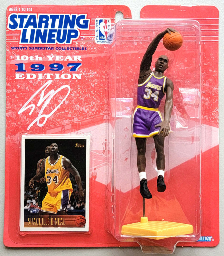 Shaquille O'Neal Signed Lakers 1997 Starting Lineup Beckett Witnessed ...