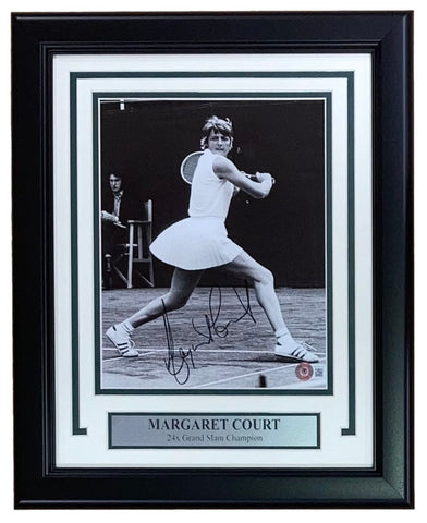 Margaret Court Signed Framed 8x10 Tennis Photo BAS