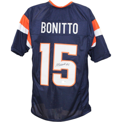 Nik Bonitto Autographed/Signed Pro Style XL Blue Jersey Beckett 49132