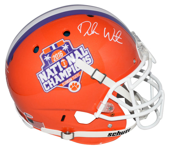 DESHAUN WATSON SIGNED CLEMSON TIGERS 2016 CHAMPS ORANGE AUTHENTIC HELMET BECKETT