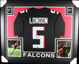 DRAKE LONDON (Falcons black SKYLINE) Signed Autographed Framed Jersey Beckett