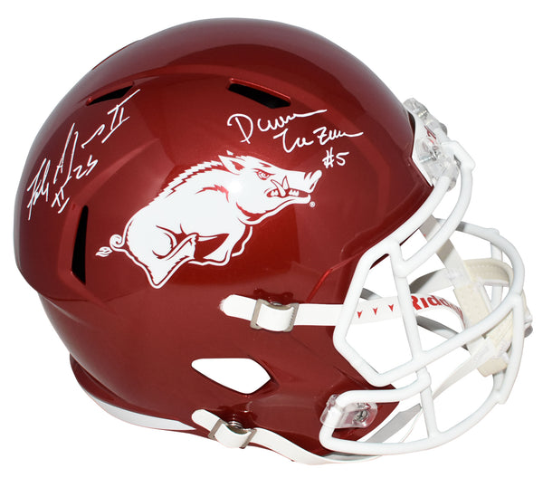 DARREN McFADDEN FELIX JONES SIGNED ARKANSAS RAZORBACKS FULL SIZE HELMET BECKETT