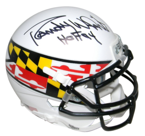 RANDY WHITE SIGNED AUTOGRAPHED MARYLAND TERRAPINS MATTE WHITE MINI HELMET JSA