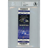 Ray Lewis Autographed Baltimore Ravens 12/17/06 Full Ticket Stub Beckett 47593