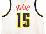 DENVER NUGGETS NIKOLA JOKIC AUTOGRAPHED WHITE JERSEY BECKETT BAS WITNESS 234049