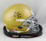 Cole Kmet Signed Notre Dame Fighting Irish Mini Helmet- Beckett W Auth *Black