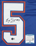 Emory Jones Signed Gators Jersey (Beckett COA) 2021 Florida Starting Quarterback