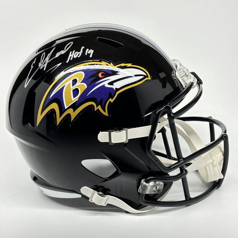 ED REED SIGNED AUTOGRAPHED BALTIMORE RAVENS FS REPLICA HELMET HOF 19 BECKETT