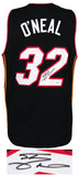 Shaquille O'Neal (HEAT) Signed Black Custom Basketball Jersey - (BECKETT COA)