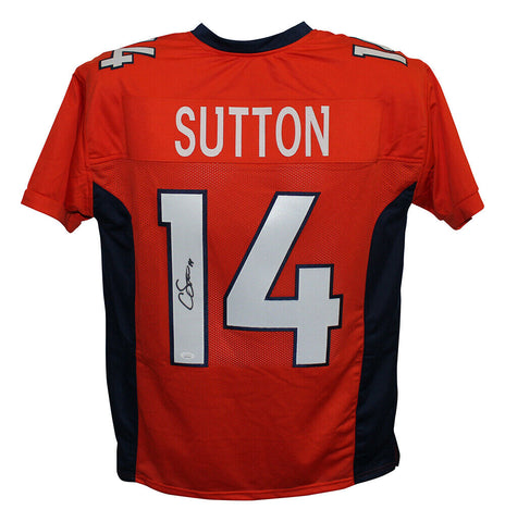 Courtland Sutton Autographed/Signed Pro Style Orange Jersey JSA 22340