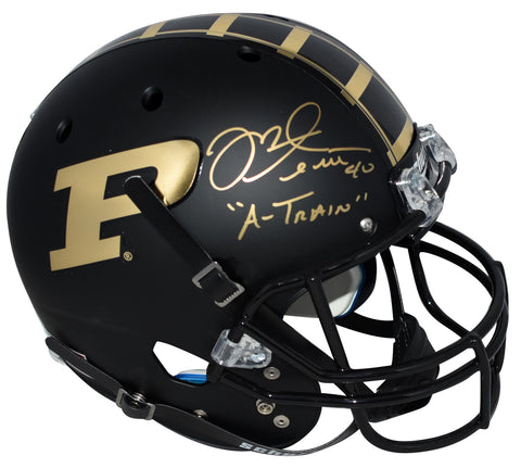 MIKE ALSTOTT SIGNED PURDUE BOILERMAKERS BLACK FULL SIZE HELMET W/ A-TRAIN