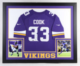 Dalvin Cook Signed Minnesota Vikings 35x43 Framed Jersey (JSA COA) 3xPro Bowl RB