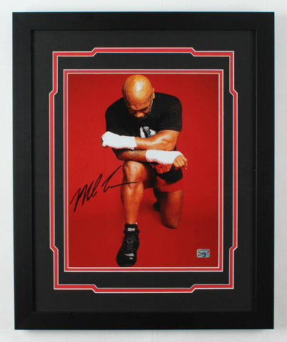 Mike Tyson Signed 18x22 Custom Framed Photo Display (Fiterman Hologram)