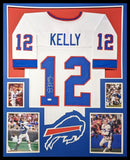 FRAMED BUFFALO BILLS JIM KELLY AUTOGRAPHED SIGNED JERSEY JSA COA