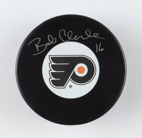 Bobby Clarke Signed Philadelphia Flyer Logo Puck (CoJo) 2xStanley Cup Champion