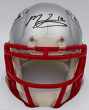 Mac Jones Autographed Patriots Speed Mini Helmet (Bubbled) Beckett WS86380