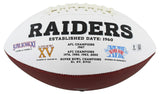 Raiders Davante Adams Signed White Panel Logo Football W/ Case BAS Witnessed