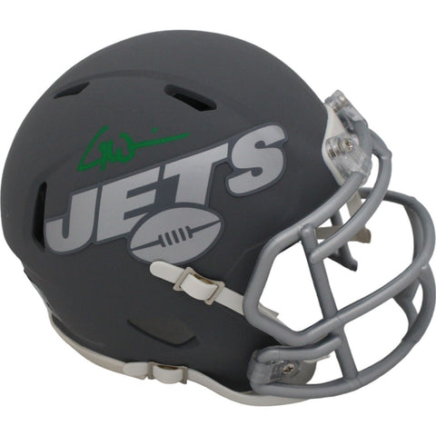 Garrett Wilson Autographed New York Jets Slate Mini Helmet FAN 44940