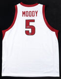 Moses Moody Signed Arkansas Razorbacks Jersey (UDA) Golden State Warriors Top Pk