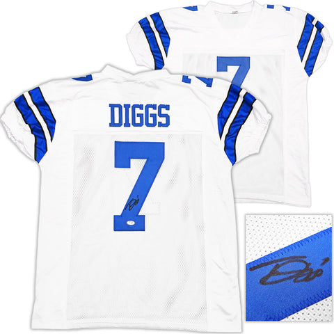 DALLAS COWBOYS TREVON DIGGS AUTOGRAPHED WHITE JERSEY PSA/DNA STOCK #233667