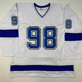 Autographed/Signed Mikhail Sergachev Tampa Bay White Hockey Jersey JSA COA