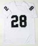 Josh Jacobs Autographed White Pro Style Jersey - Beckett W Auth *8