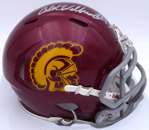 Caleb Williams Autographed USC Speed Mini Helmet (Smudged) Fanatics GD53524570