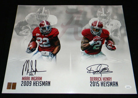 MARK INGRAM & DERRICK HENRY AUTOGRAPHED ALABAMA CRIMSON TIDE 16x20 PHOTO JSA