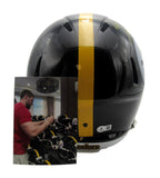 T.J. Watt Signed/Auto Black Full Size Replica Helmet Steelers Beckett 189651