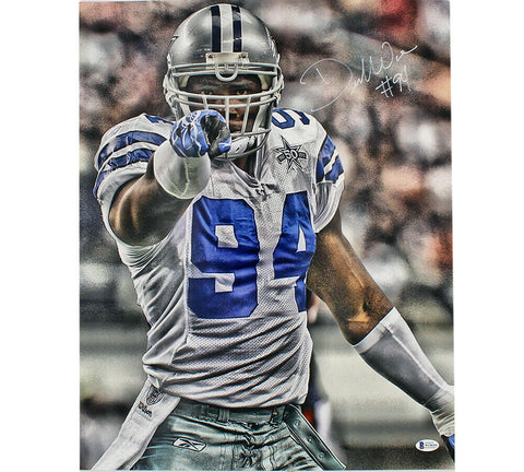 Demarcus Ware Signed Dallas Cowboys Unframed 16x20 Photo - Pointing Blue Glove