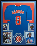 FRAMED CHICAGO CUBS ANDRE DAWSON AUTOGRAPHED SIGNED JERSEY JSA COA