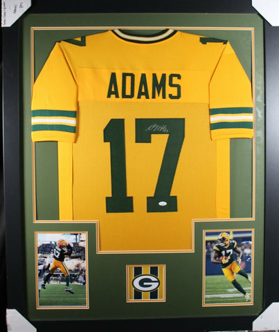 DAVANTE ADAMS (Packers c rush TOWER) Signed Autographed Framed Jersey Beckett