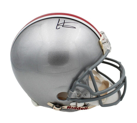 Cris Carter Signed Ohio State Buckeyes Current Authentic Gray NCAA Helmet