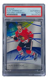 Alex DeBrincat Signed 2019/20 SP Game Used #37 Blackhawks Hockey Card PSA/DNA