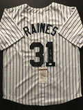 Autographed/Signed TIM RAINES New York Pinstripe Baseball Jersey JSA COA Auto